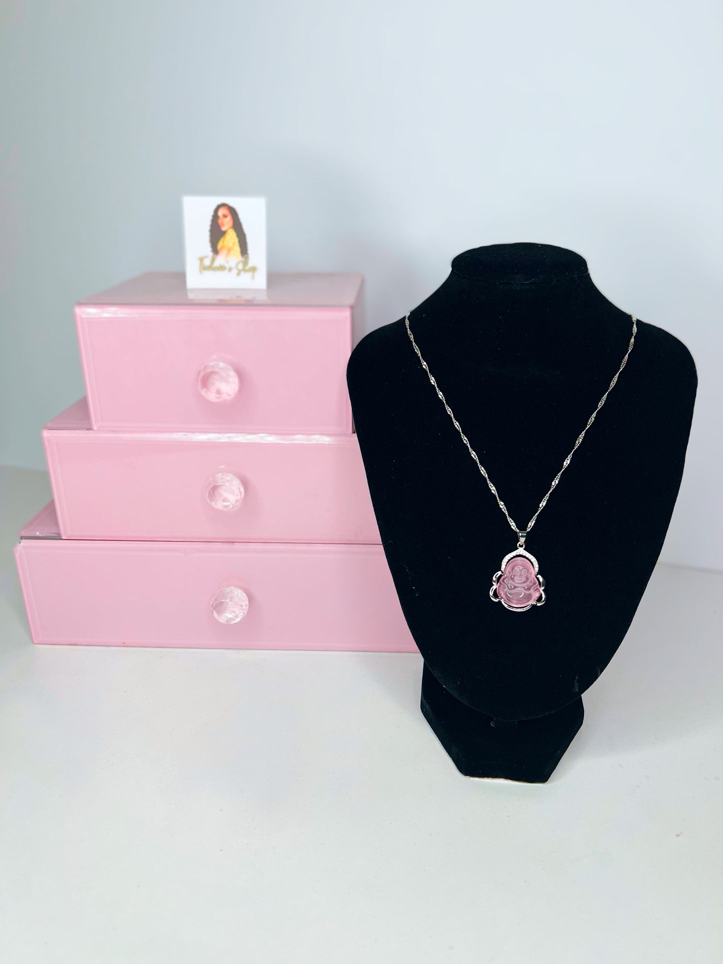 Buddha necklace(pink)