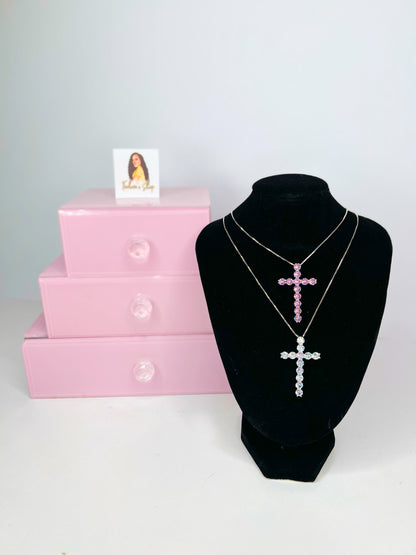 Diamond cross necklace