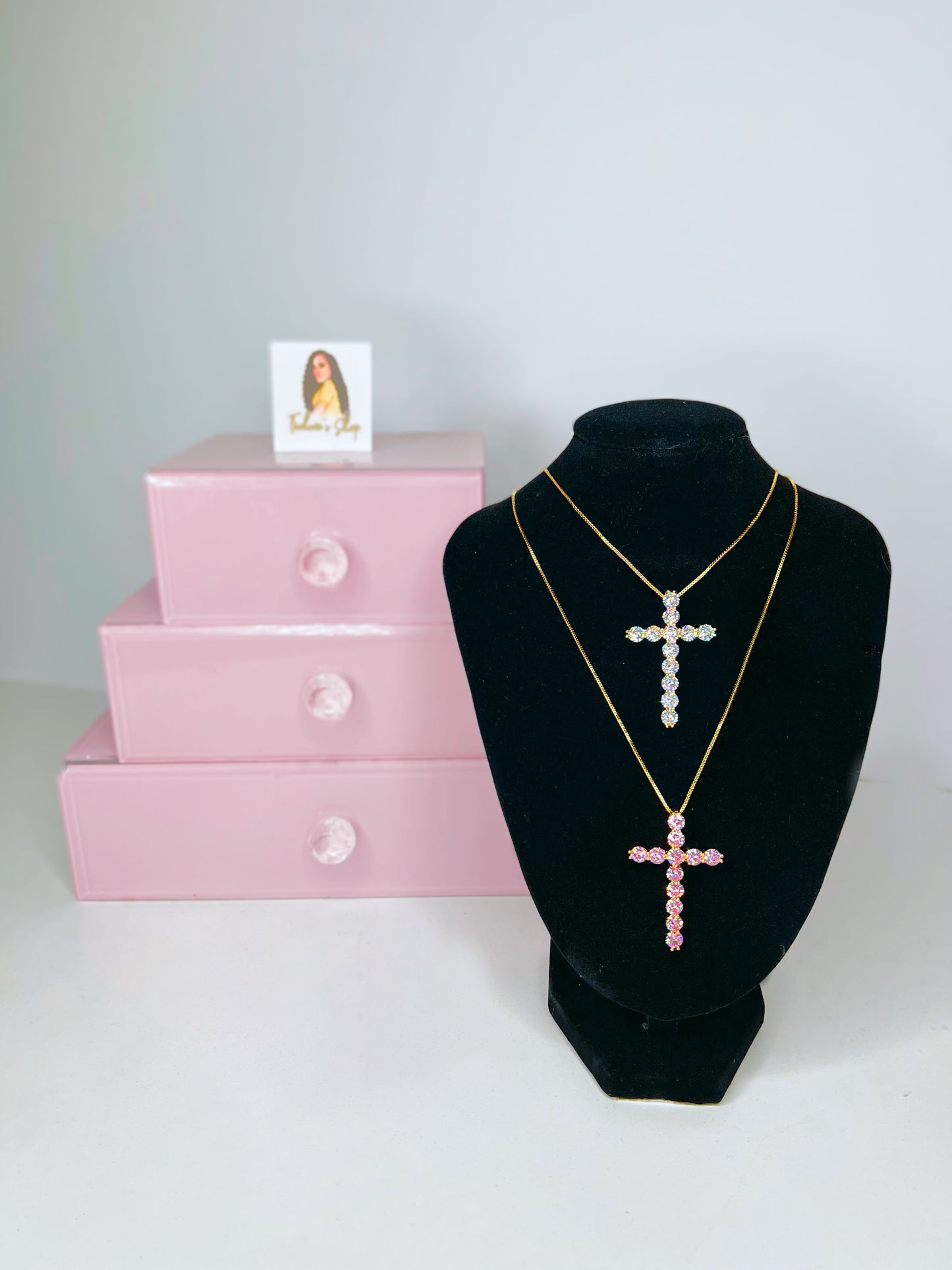 Diamond cross necklace