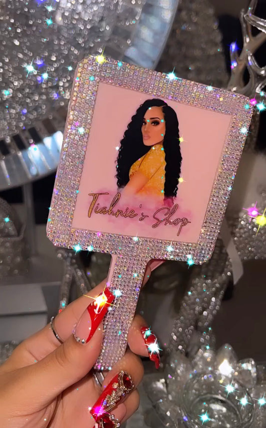 Tiahnie’s bling hand mirror